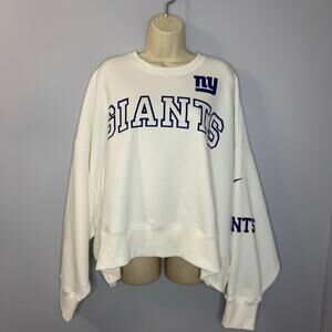 New York Giants Nike White Oversized Pullover Sweatshirt White Women's XXL New